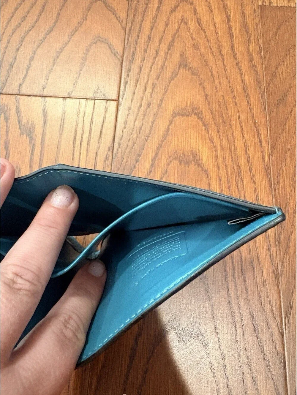 Coach x Guang Yu Collab Black Blue Signature Rexy Bifold Wallet Unisex